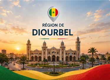 Carte illustrée de la région de Diourbel, Sénégal