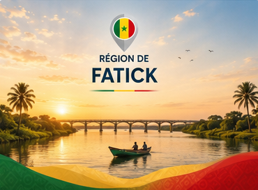 Carte illustrée de la région de Fatick, Sénégal