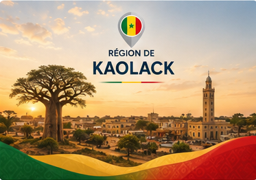 Carte illustrée de la région de Kaolack, Sénégal