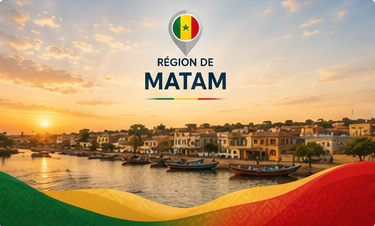 Carte illustrée de la région de Matam, Sénégal