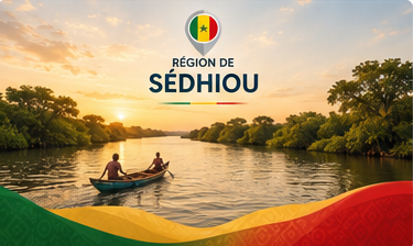 Carte illustrée de la région de Sédhiou, Sénégal